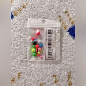 🍁3/$15 NWT Neon Navel Piercing Rings (8 Pack)